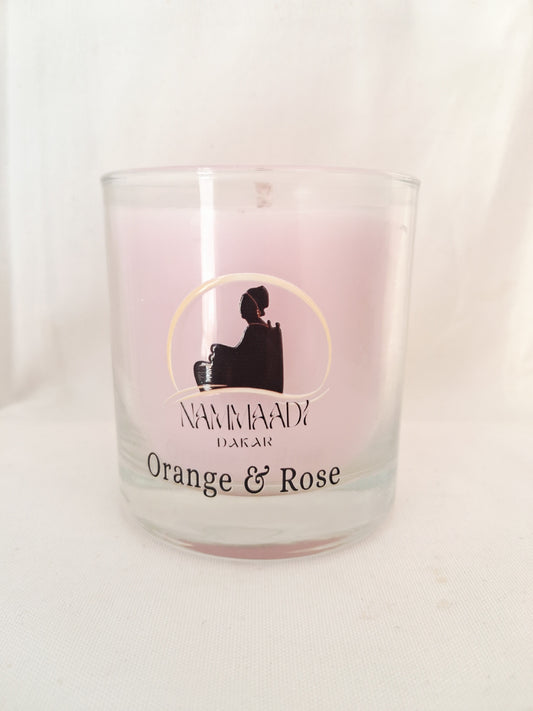 Orange & Rose Scented Candle